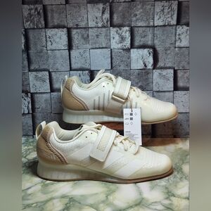 Adidas Adipower 3 Weightlifting Shoes White Men's Size 7.5 Women's Size 8.5